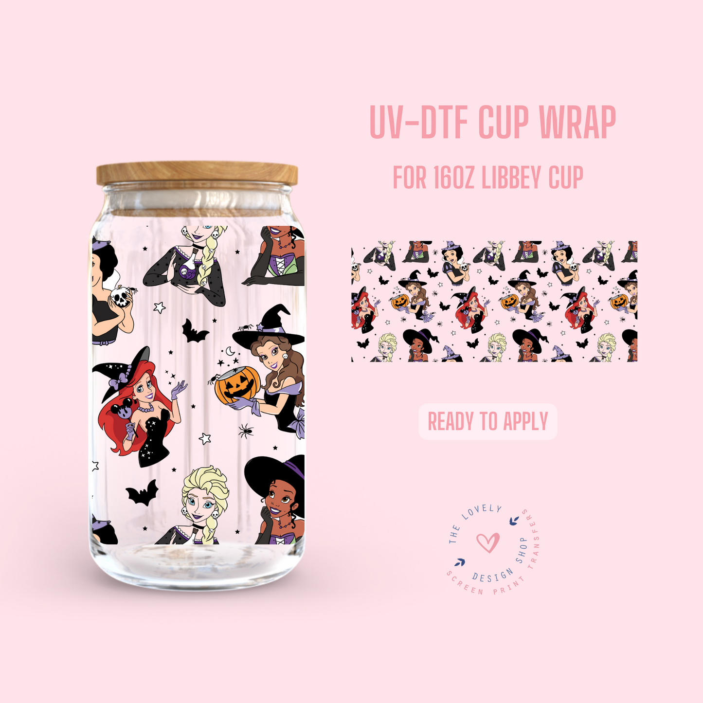 Magical Girl Witches - UV DTF 16 oz Libbey Cup Wrap - Sep 3