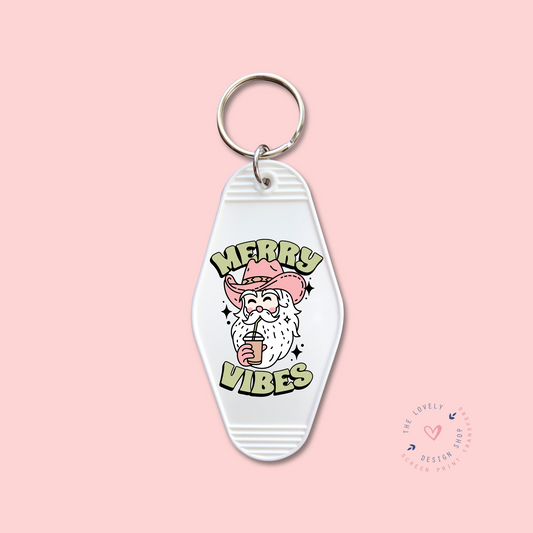 Merry Vibes -  Keychain UV DTF Decal - Oct 28
