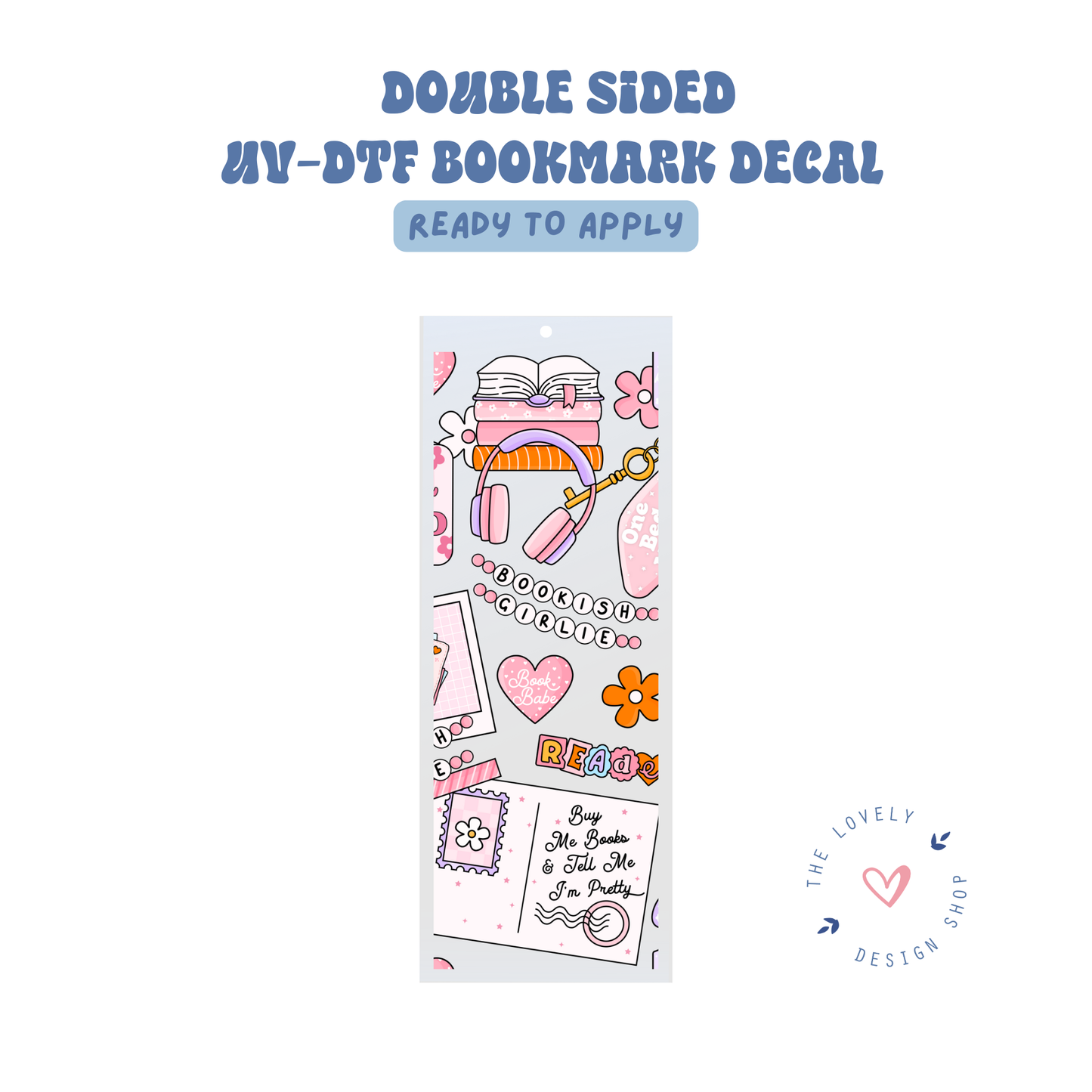 Bookish Mood Board - UV DTF Bookmark Decal - Sep 15