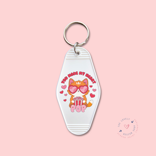 You Make My Heart Pop - Keychain UV DTF Decal - Jan 14