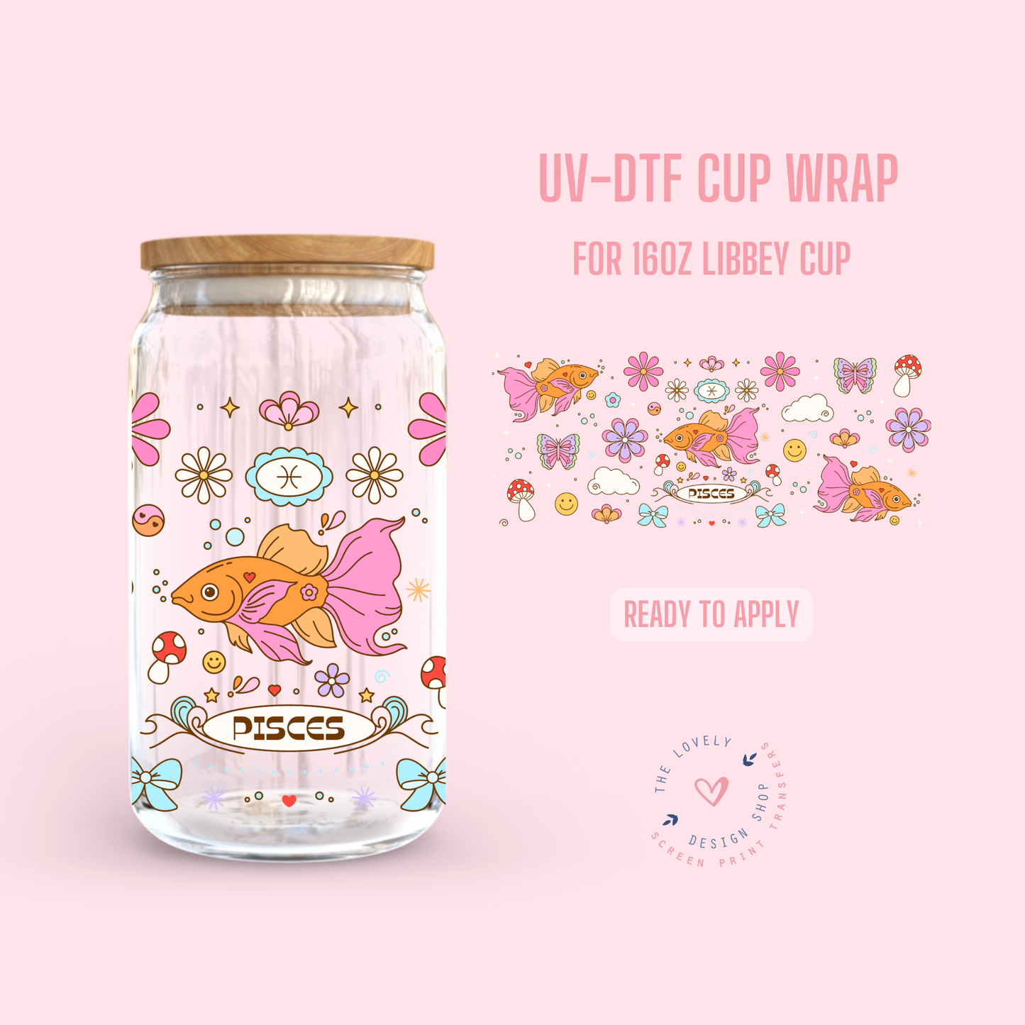 Zodiac Sign Wrap Bundle - UV DTF 16 oz Libbey Cup Wrap Jul 22