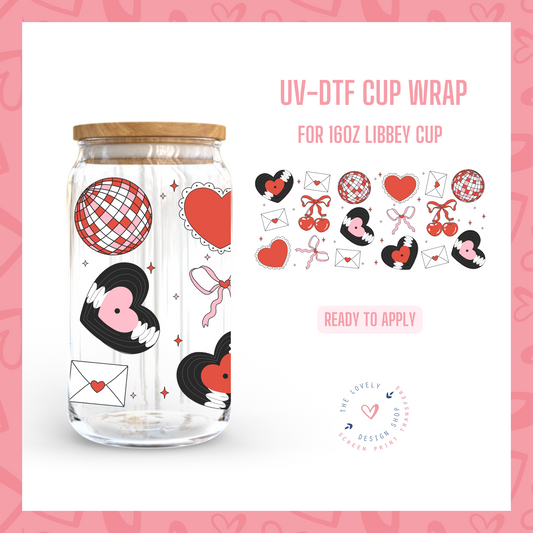 Coquette Jumble - UV DTF 16 oz Libbey Cup Wrap - Dec 23