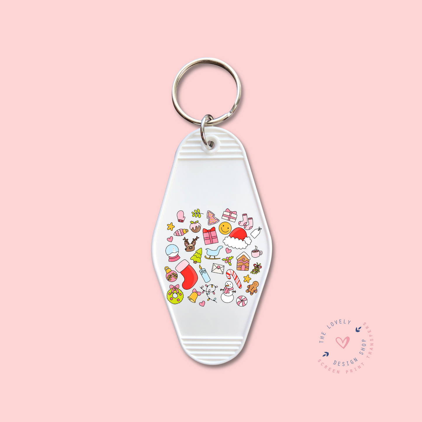 Christmas Doodles -  Keychain UV DTF Decal - Oct 8