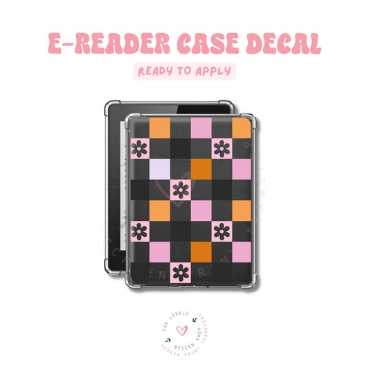Cool Checkered - UV DTF E-Reader Decal - Feb 4