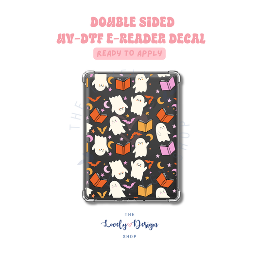 Bookish Ghosts - UV DTF E-Reader Decal - Aug 27