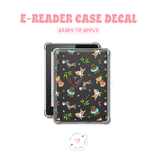 Summer Pups - UV DTF E-Reader Decal - May 2