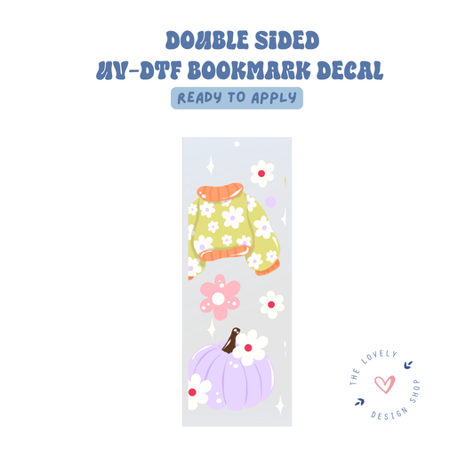 Autumn Happy - UV DTF Bookmark Decal - Aug 27