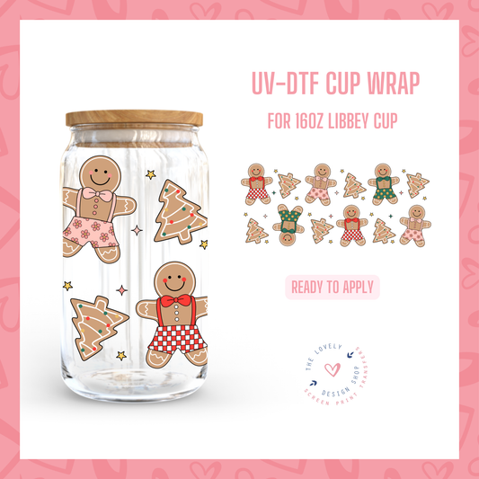 Gingerbread Man - UV DTF 16 oz Libbey Cup Wrap - Sep 30