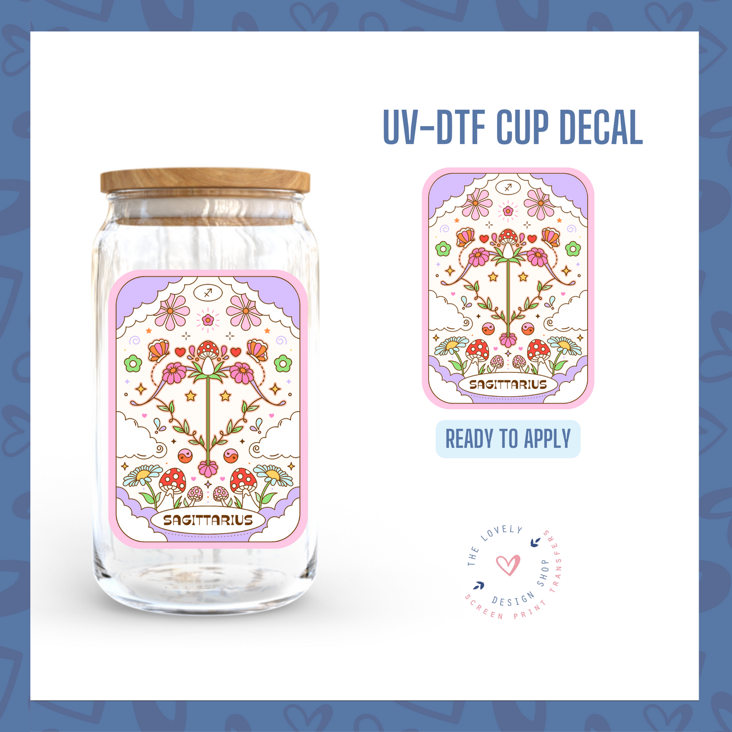 Zodiac Signs Tarot Cards - UV DTF Cup Decal (Ready to Ship) May 20