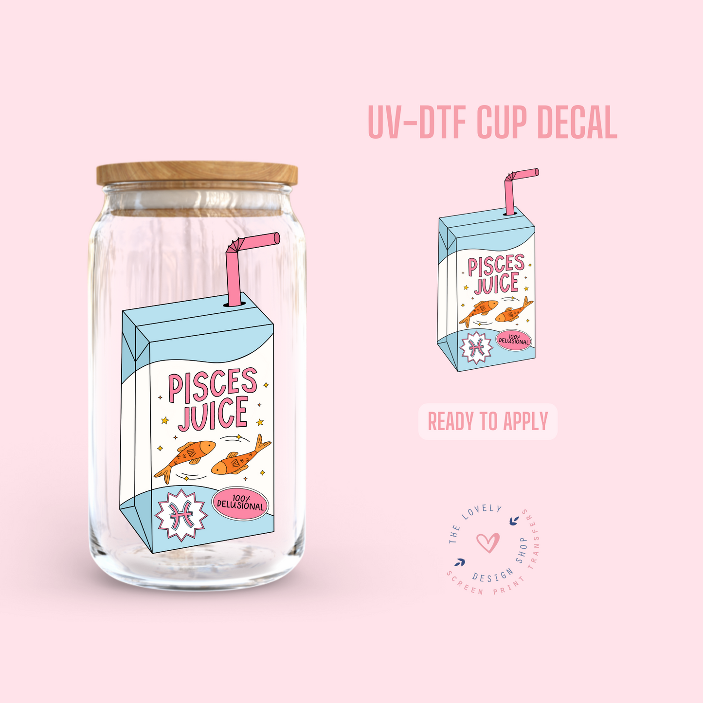 Zodiac Signs Juice Boxes - UV DTF Cup Decal (Ready to Ship) May 28