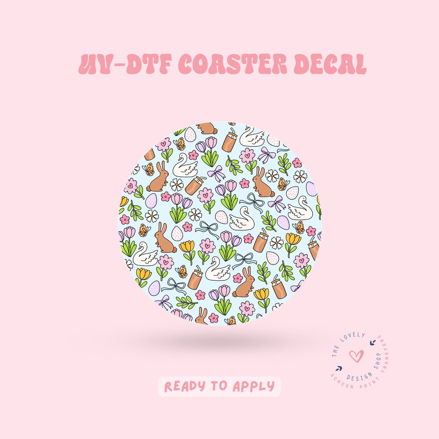 Spring - UV DTF Coaster Decal - Apr 23