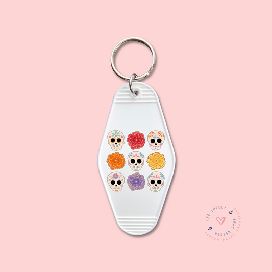 Calaveritas Y Marigolds -  Keychain UV DTF Decal - Aug 26
