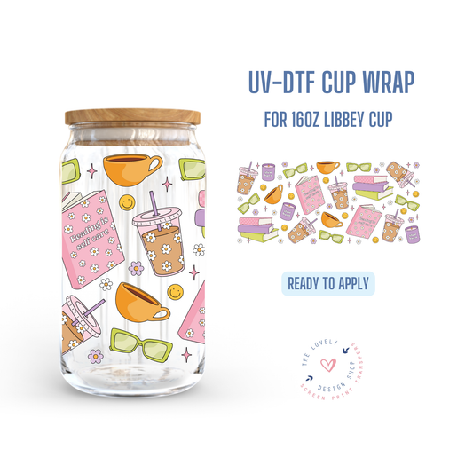 Bookish Things - UV DTF 16 oz Libbey Cup Wrap Jul 29