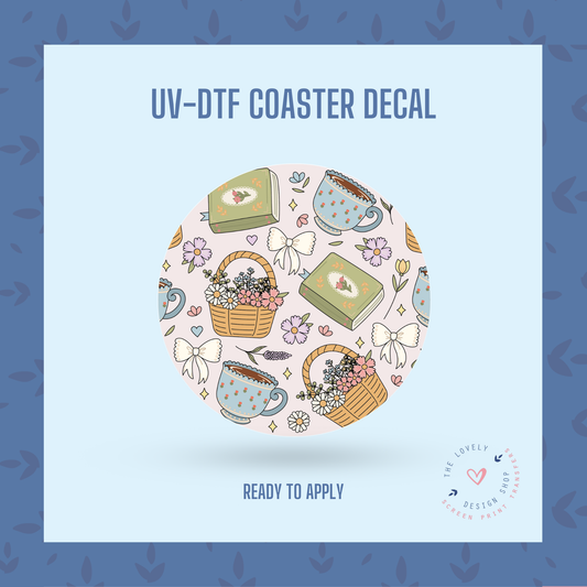 Cottage Girl Things - UV DTF Coaster Decal - Jan 14