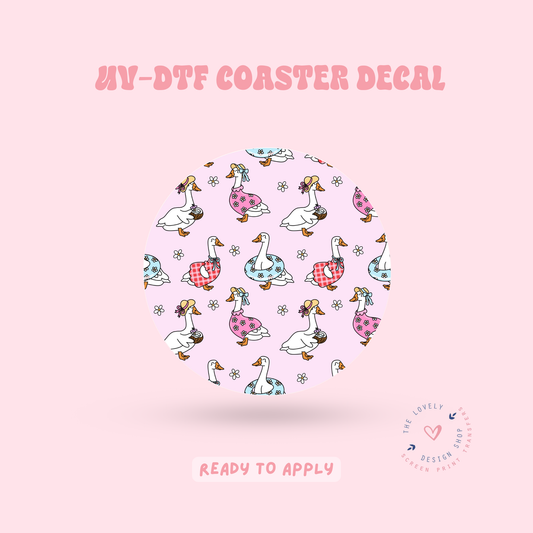 Summer Geese - UV DTF Coaster Decal - May 2