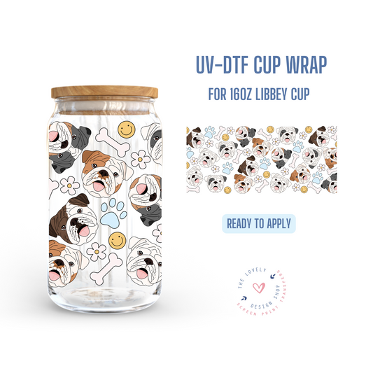 Bulldogs - UV DTF 16 oz Libbey Cup Wrap - Oct 21