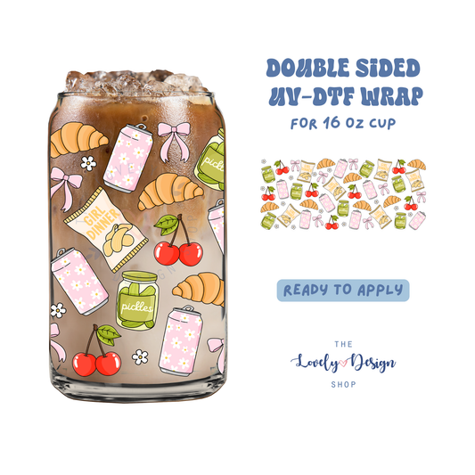 Girl Food - UV DTF 16 oz Libbey Cup Wrap - Aug 27