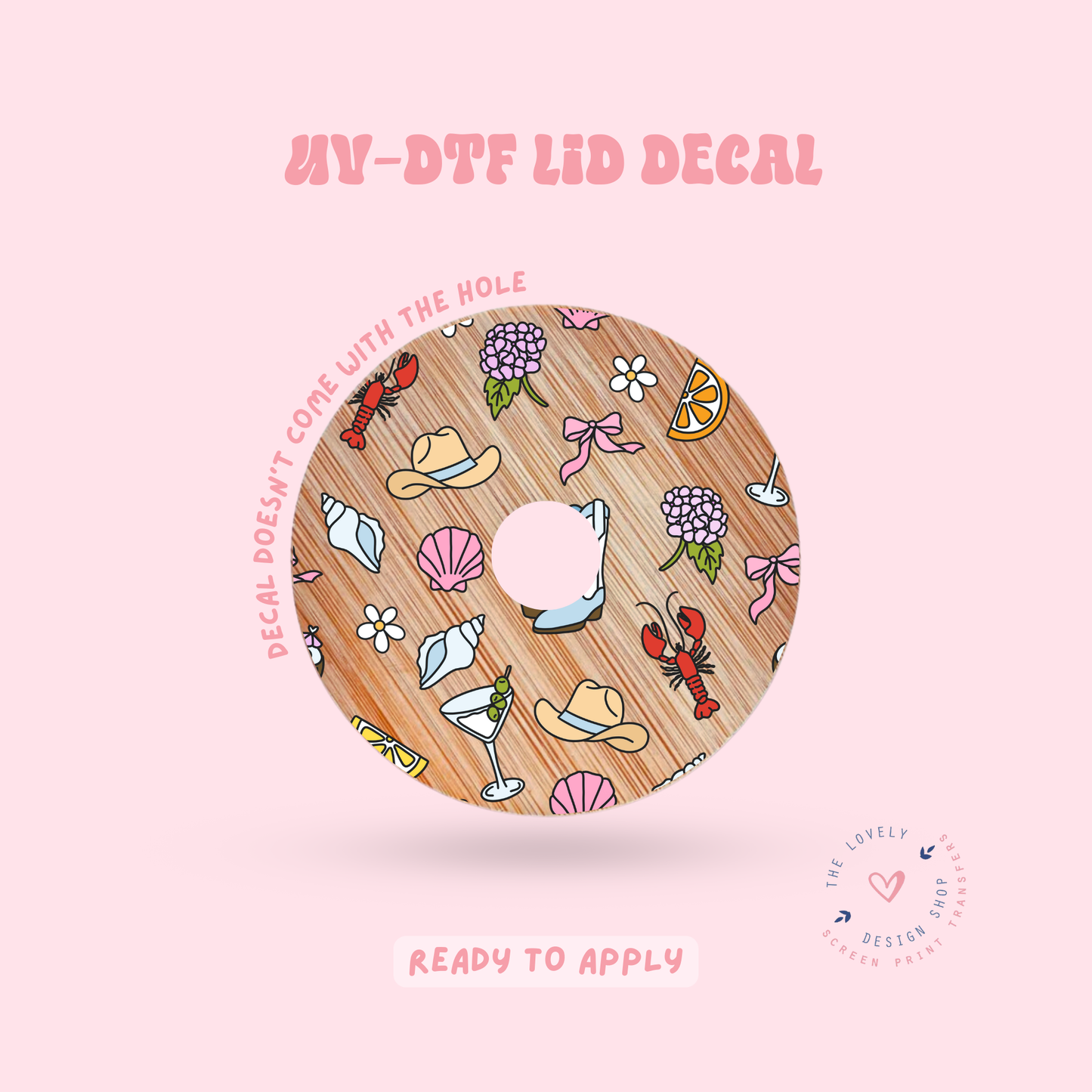 Coastal Colorful Cowgirl - UV DTF Lid Decal - Apr 23