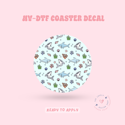 Sharks - UV DTF Coaster Decal - Jun 11