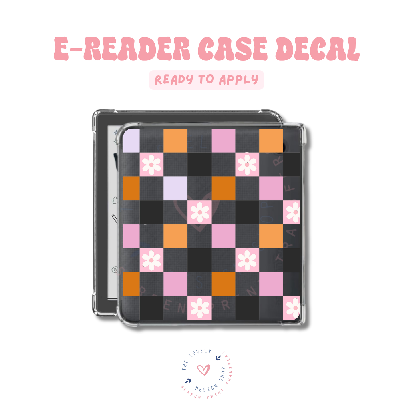 Cool Checkered - UV DTF E-Reader Decal - Feb 4