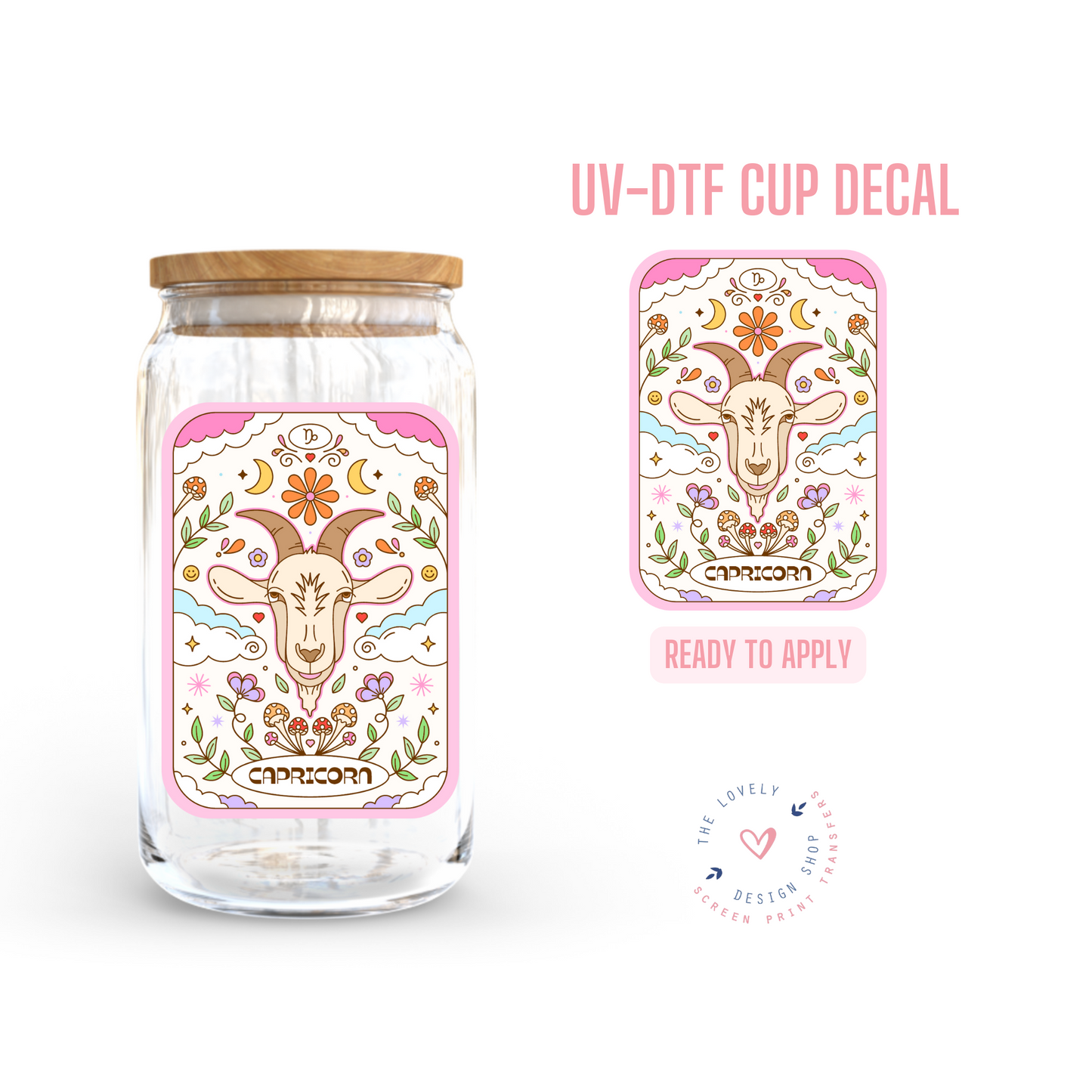 Zodiac Signs Tarot Cards - UV DTF Cup Decal (Ready to Ship) May 20