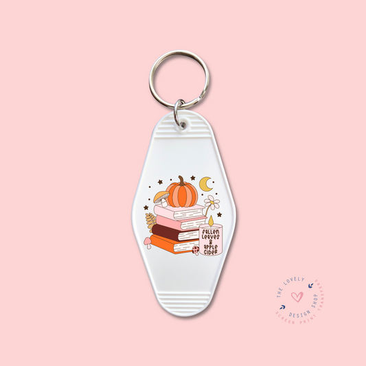 Autumn Candle And Books -  Keychain UV DTF Decal - July 29