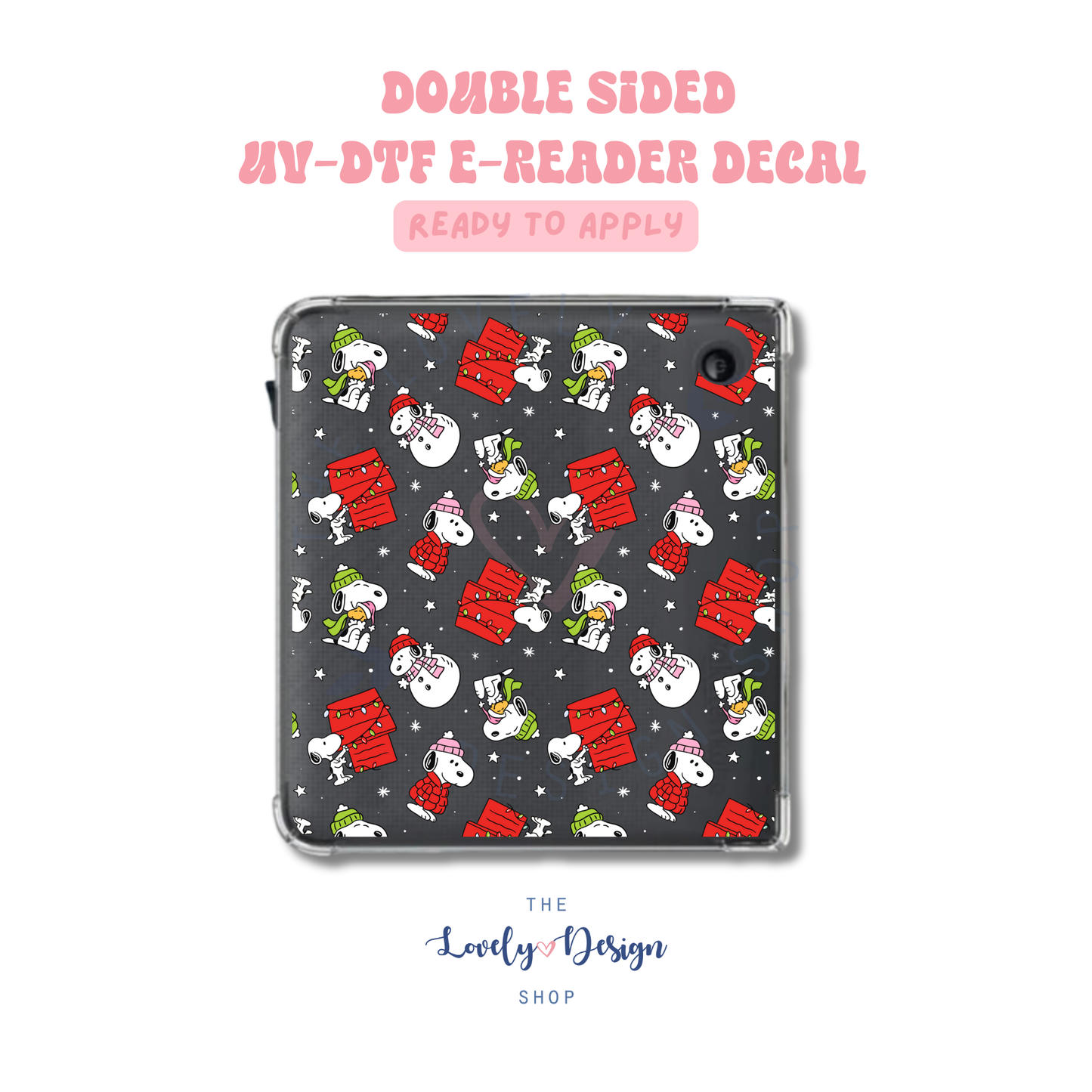 Winter Snoopy - UV DTF E-Reader Decal - Sep 15