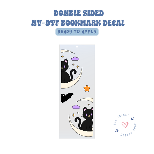 Black Cat Energy - UV DTF Bookmark Decal - Aug 27