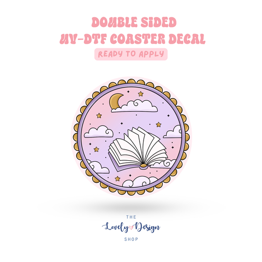 Late Night Reading Frame - UV DTF Coaster Decal - Sep 15