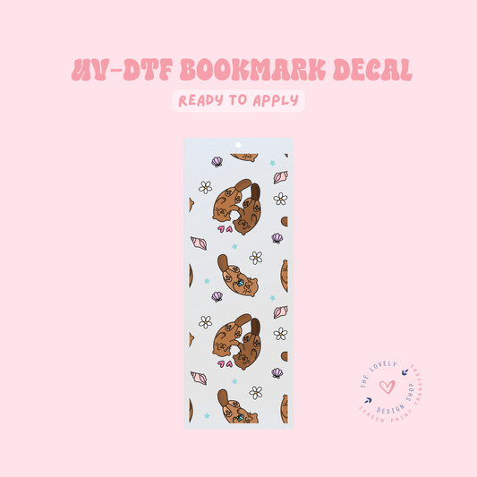 Cute Otters - UV DTF Bookmark Decal - Jun 11