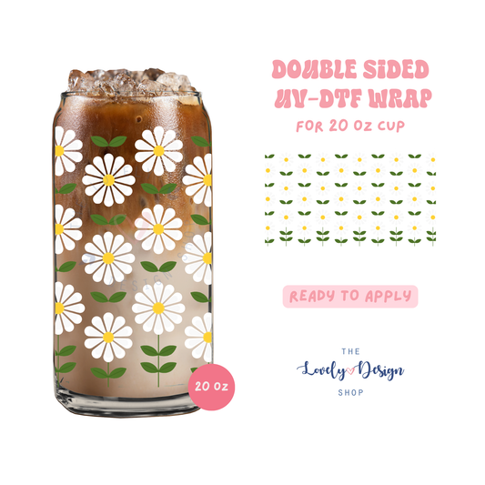 Daisy Fields - UV DTF 20 oz Libbey Cup Wrap - Aug 27