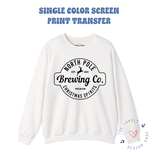 North Pole Brewing Co - Screen Print Transfer (RTS)