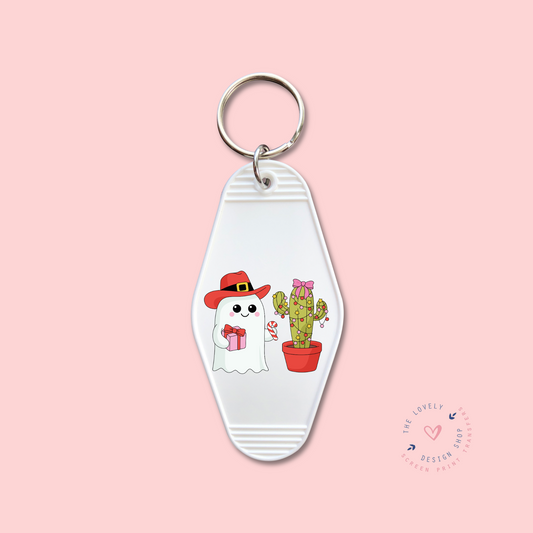 Christmas Cowboy Ghost And Cactus -  Keychain UV DTF Decal - Oct 15