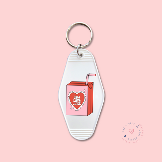 Self Love Juice Ruffle Heart - Keychain UV DTF Decal - Dec 31