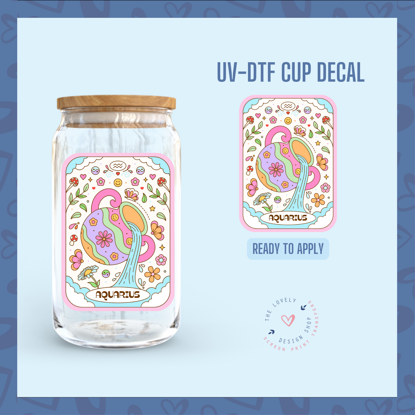 Zodiac Signs Tarot Cards - UV DTF Cup Decal (Ready to Ship) May 20