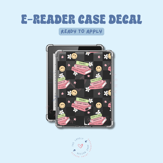 Checkered Tropes - UV DTF E-Reader Decal - Feb 4
