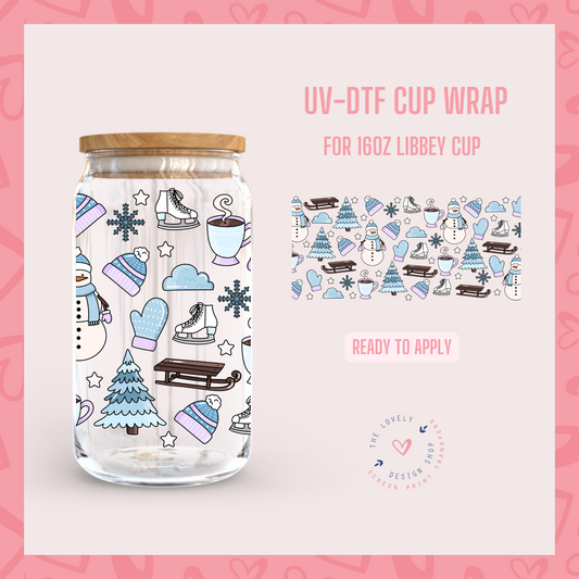 Snow Days - UV DTF 16 oz Libbey Cup Wrap - Oct 21