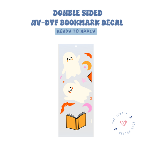 Bookish Ghosts - UV DTF Bookmark Decal - Aug 27