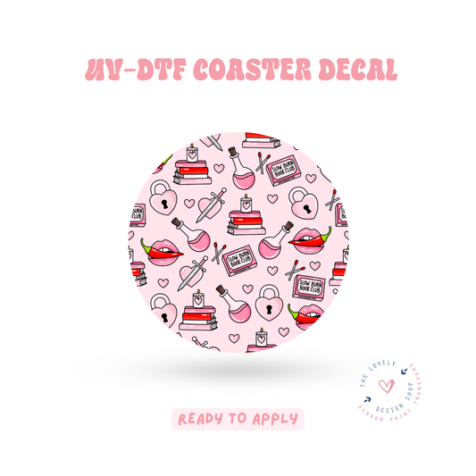 Slow Burn Book Club - UV DTF Coaster Decal - Jun 11
