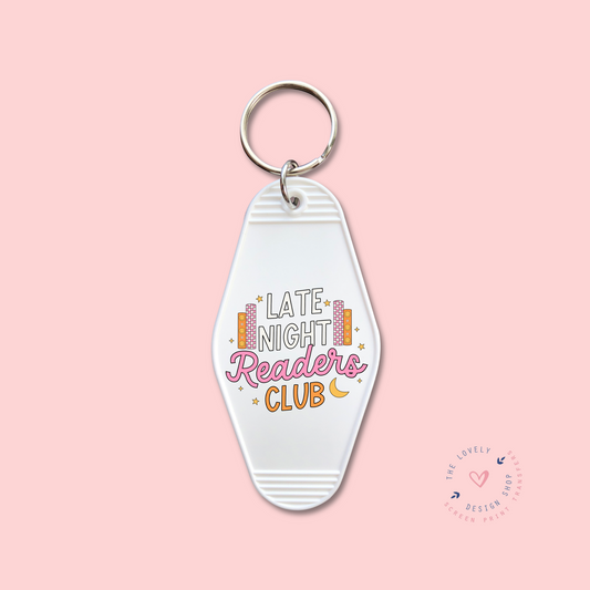 Late Night Readers Club -  Keychain UV DTF Decal - Sep 16