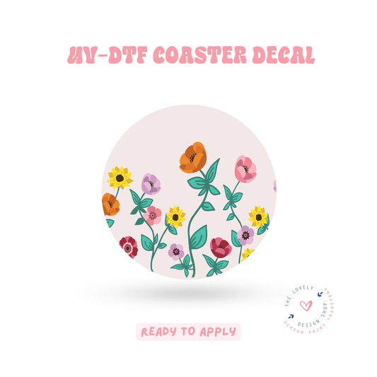 Eras Piano Flowers - UV DTF Coaster Decal - Feb 24