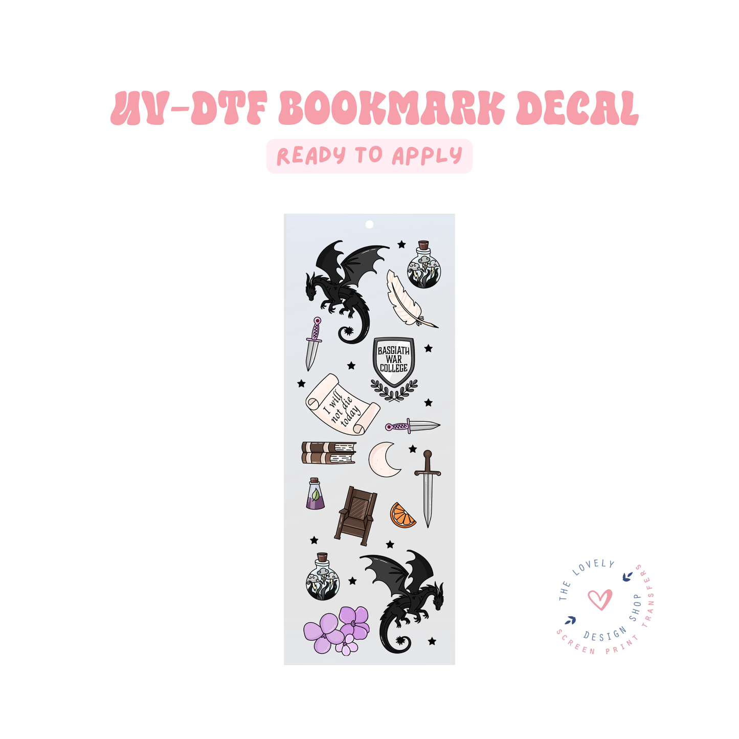 4W - UV DTF Bookmark Decal - May 2
