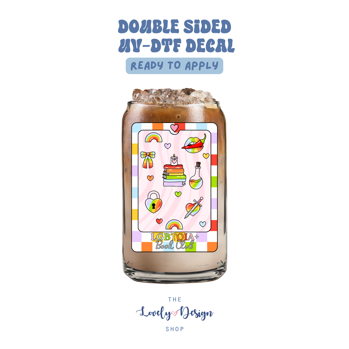 LGBTQIA+ Book Club Tarot Card - UV DTF Cup Decal - Aug 8