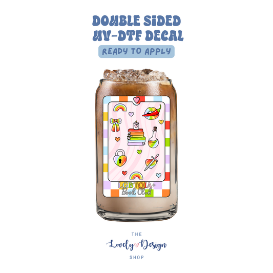 LGBTQIA+ Book Club Tarot Card - UV DTF Cup Decal - Aug 8