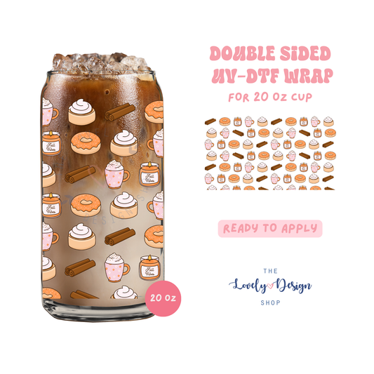 Cinnamon - UV DTF 20 oz Libbey Cup Wrap - Aug 27