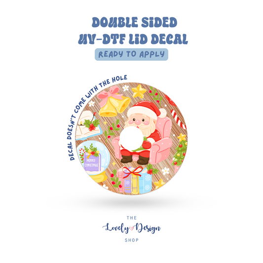 Bookish Santa - UV DTF Lid Decal - Aug 27