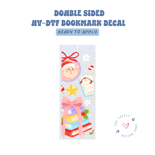 Bookish Santa - UV DTF Bookmark Decal - Aug 27