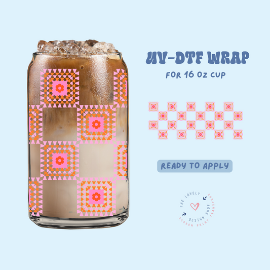 Granny Squares - UV DTF 16 oz Libbey Cup Wrap - Feb 12