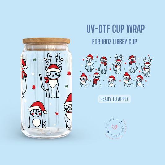 Happy Pawlidays - UV DTF 16 oz Libbey Cup Wrap - Oct 28