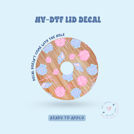 Coquette Shells - UV DTF Lid Decal - Apr 23